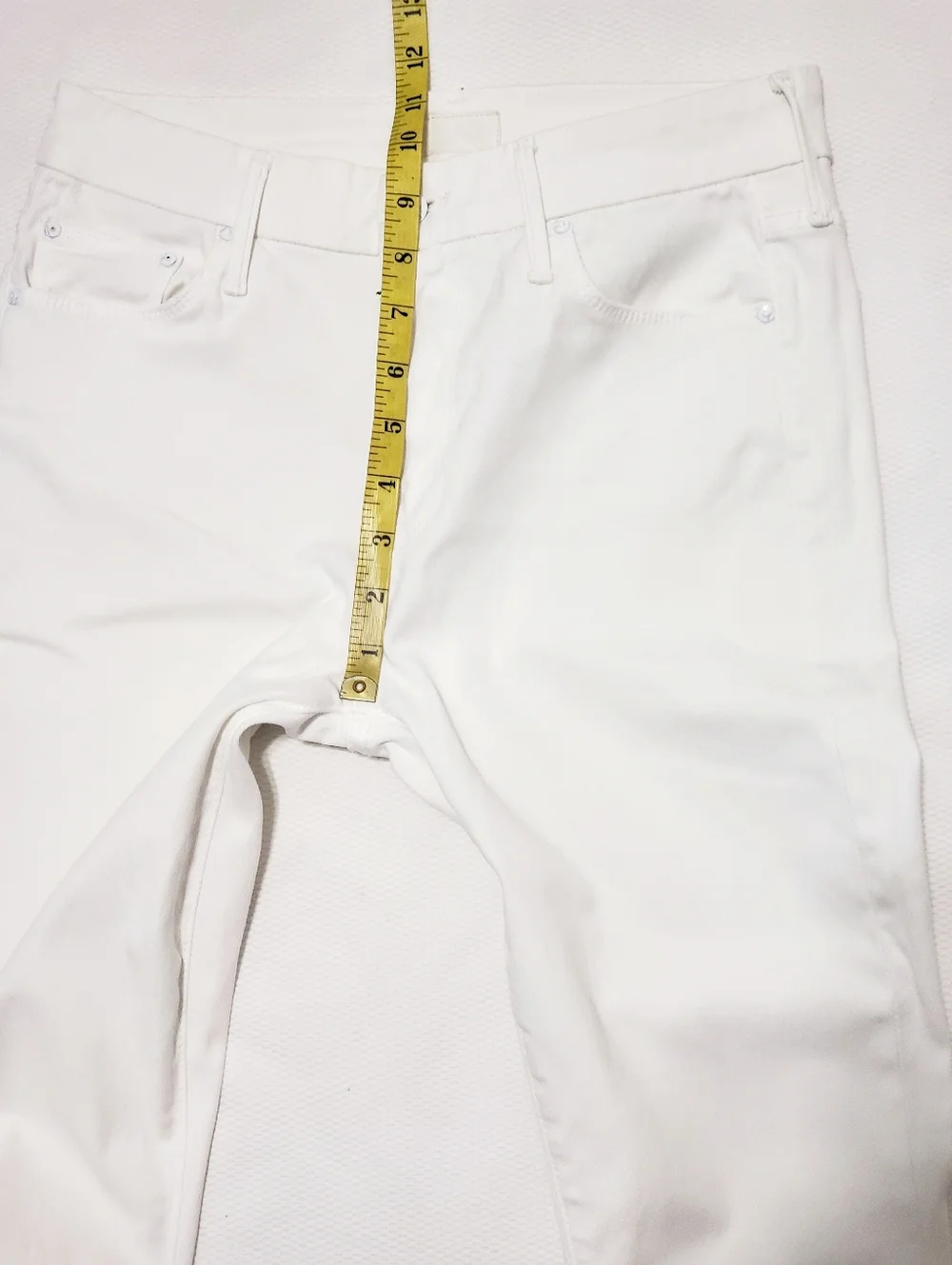 MOTHER The Looker Crop Jeans Glass Slipper White 28 Waist